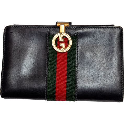 navy gucci stripe wallet|Navy Vintage Gucci Wallet .